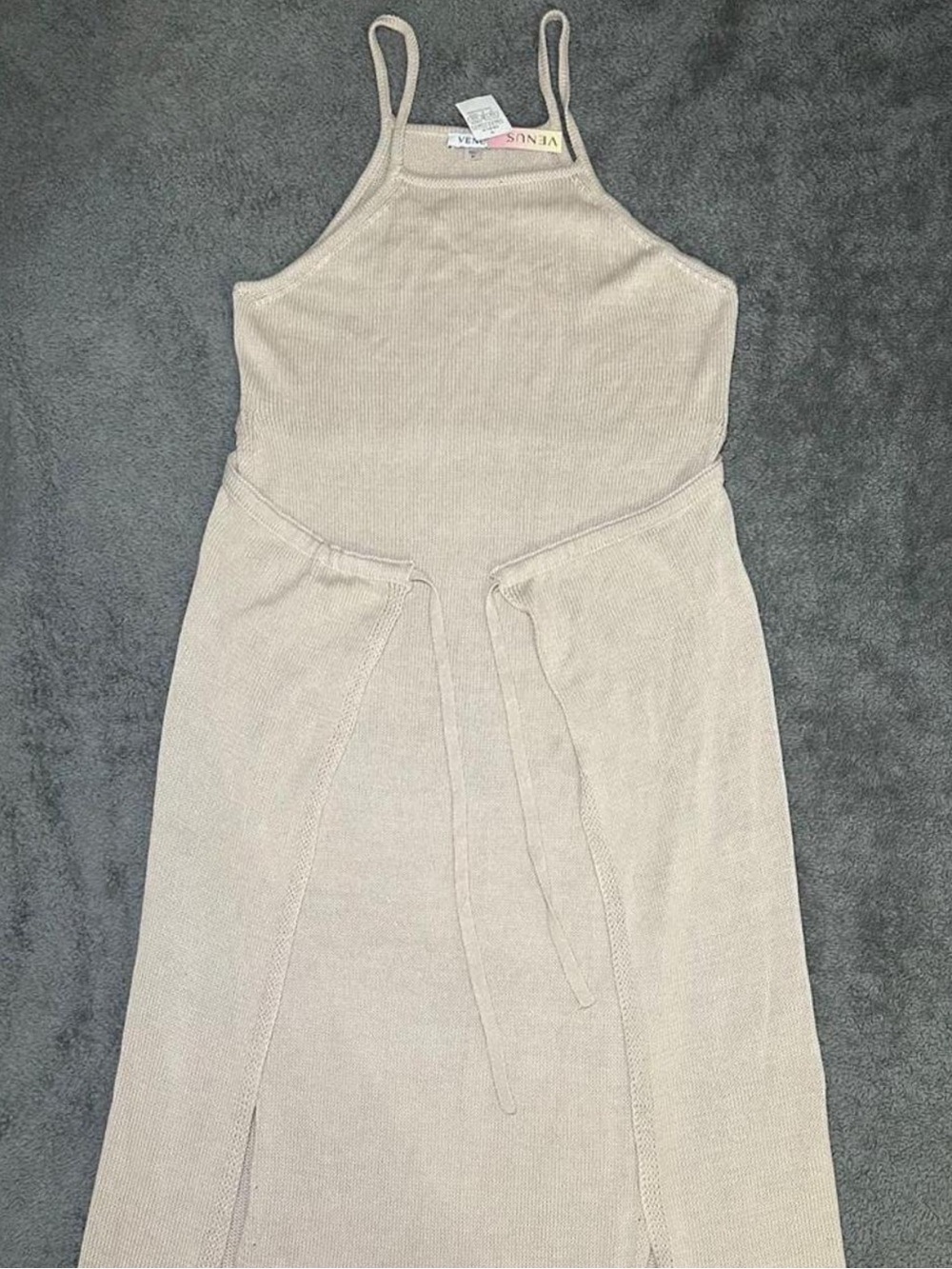 VENUS Long Beach Dress with Waist Tie